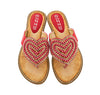 Vanccy Rhinestone Love heart Flip Flops