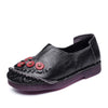 Floral Moccasins Ladies Vintage Luxury Loafer Waterproof Wide Fit Chic Shoes