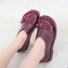 Floral Moccasins Ladies Vintage Luxury Loafer Waterproof Wide Fit Chic Shoes