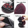 Floral Moccasins Ladies Vintage Luxury Loafer Waterproof Wide Fit Chic Shoes