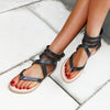 Vanccy Summer Ankle Strap Women Flat Sandals