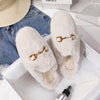 Winter Women House Slippers Furry Outer Wearing Flats Loafers Slip on Flatsfurry slippers