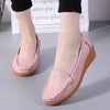 Women FlatsSpring Summer Shoes Women Heels 4.3CM Genuine Leather Chaussures Femme Casual Women Loafers Ballet Flat Shoes