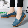 Women FlatsSpring Summer Shoes Women Heels 4.3CM Genuine Leather Chaussures Femme Casual Women Loafers Ballet Flat Shoes