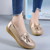 Vanccy Women Flats Ballet Leather BreathableCasualShoes