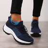 Women's Walking Shoes Sock Sneakers Slip on Mesh Air Cushion Comfortable Wedge Easy Shoes Platform Loafers