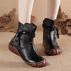 Women's Flat Shoes Ethnic Retro Genuine Leather Women's Boots