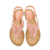 Vanccy New Fashion Bead Flower Round Toe Flip-flop Sandals