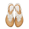 Vanccy New Fashion Bead Flower Round Toe Flip-flop Sandals