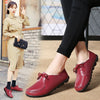 Casual Genuine Leather Flats Ladies Lace Up Fashion Slip On Driving Shoes