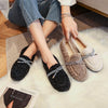 vanccy Furry Flats Loafers Fu62