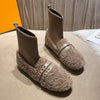 Furry Outer Wearing Flats boots Elk Decor BacklessWild Fluffy Flat Mules Warm