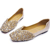 vanccy Women's Rhinestone Flats Fashion Sequin Wedding Shoes