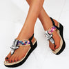 Summer Fashion Rhinestone Decoration Simple and Comfortable Casual Buckle Woman Sandals