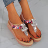 Summer Fashion Rhinestone Decoration Simple and Comfortable Casual Buckle Woman Sandals