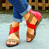 Vanccy Woman Rome Hemp Wedges Ladies Zippers Sandals