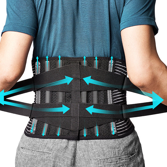 FREETOO Breathable Anti-skid Lumbar Support Back Braces for Lower Back Pain  Relief