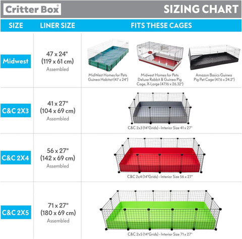 Critter Box Size Chart