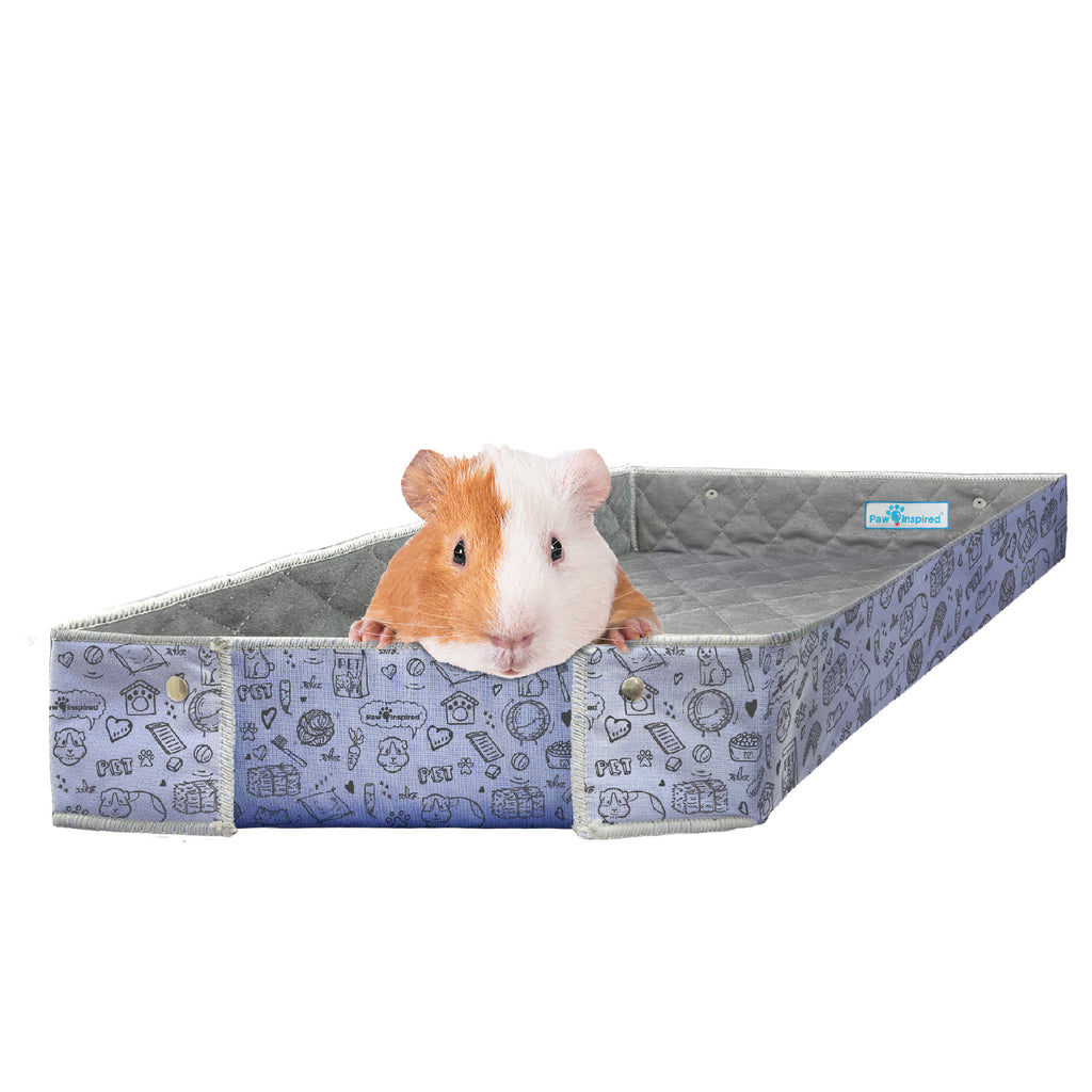 Paw Inspired® Furr-O™ Burrowing Pet Bed for Guinea Pigs, Hamsters, and  Other Small Animals (Light Gray)