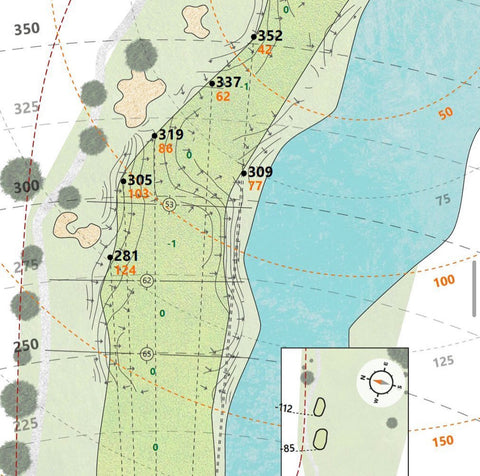Course yardage map from puttview