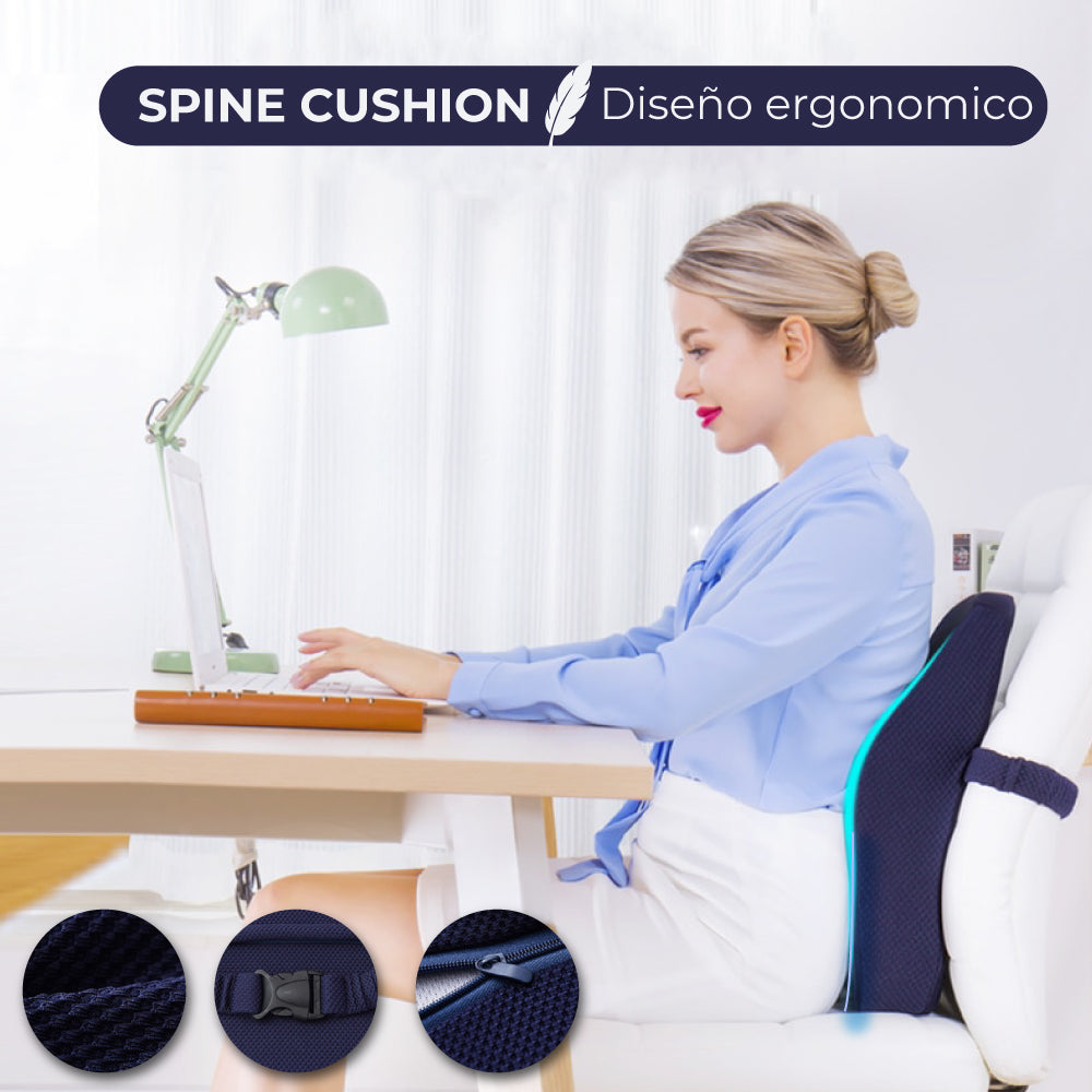 Spine Cushion Almohadón de Soporte Lumbar de Espuma Viscoelástica