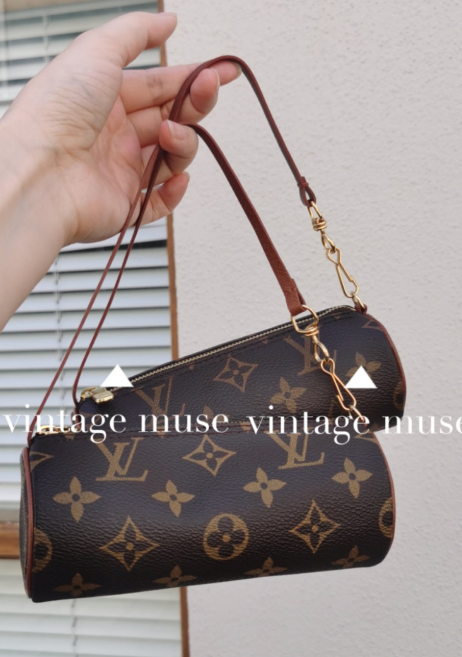 Louis Vuitton Papillon Monogram Tube Handbag