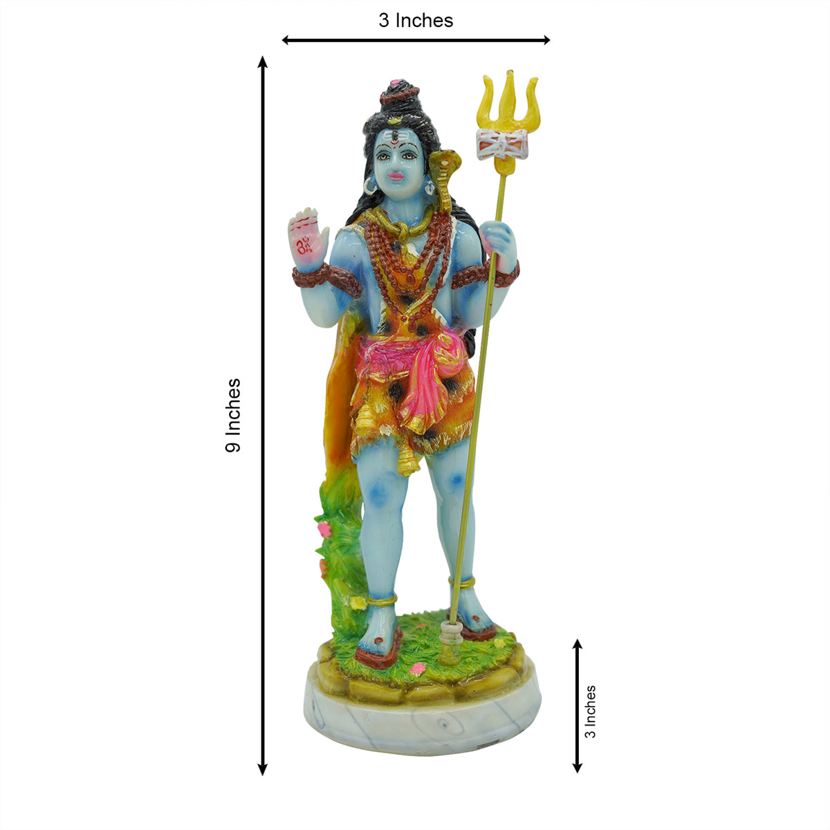 Hand painted Lord Shiv Ji Idol For Home Decoration (3x3x9) – Gallery99