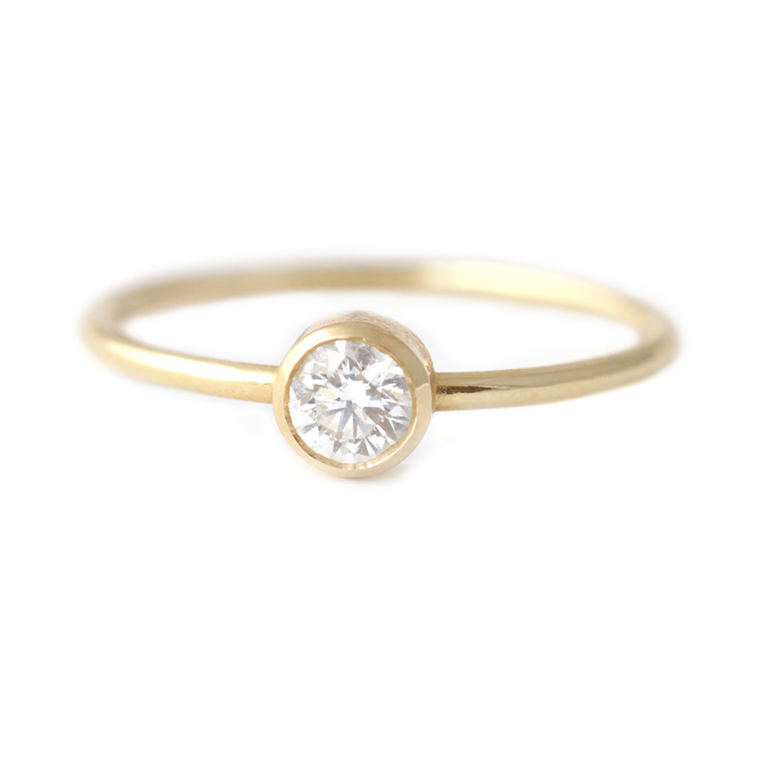 simple diamond engagement rings