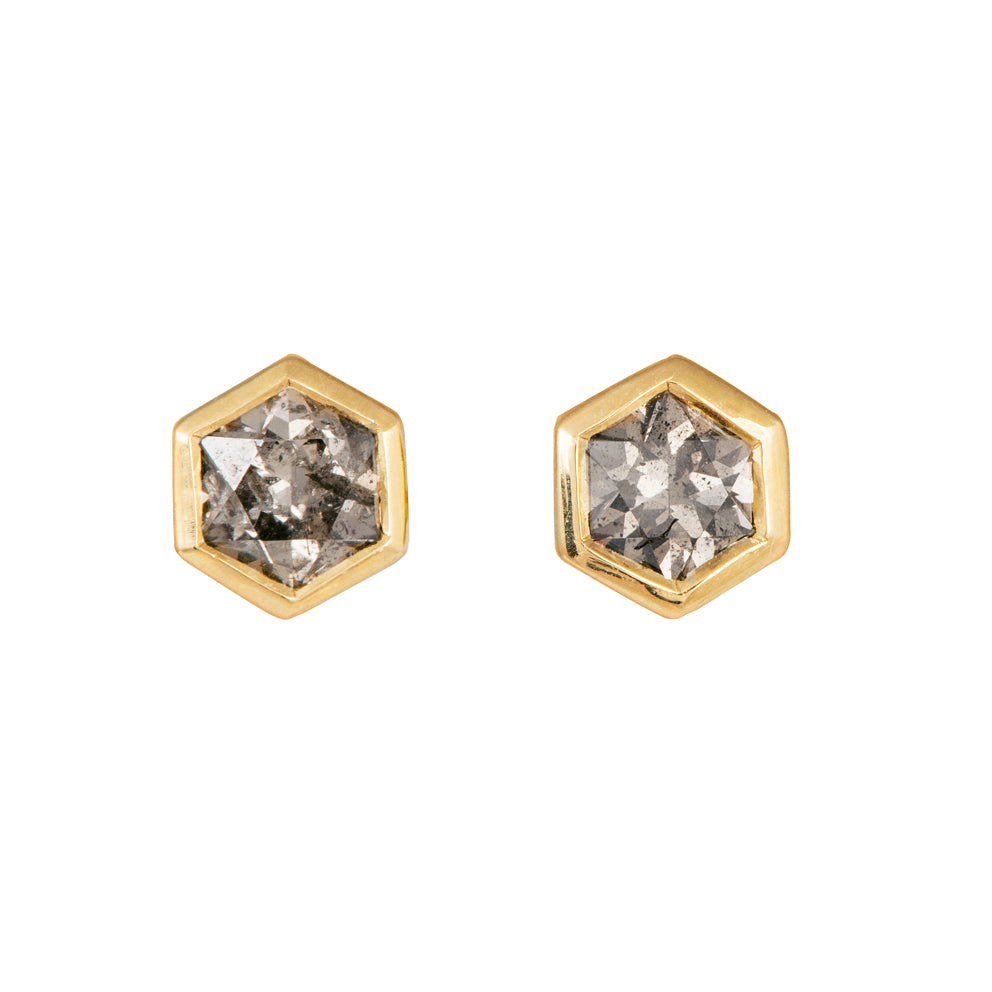 Hexagon Diamond Earrings – ARTEMER