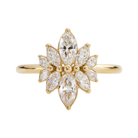 Edwardian Diamond Cluster Ring Plat/18k c. 1910 – Bavier Brook Antique  Jewelry