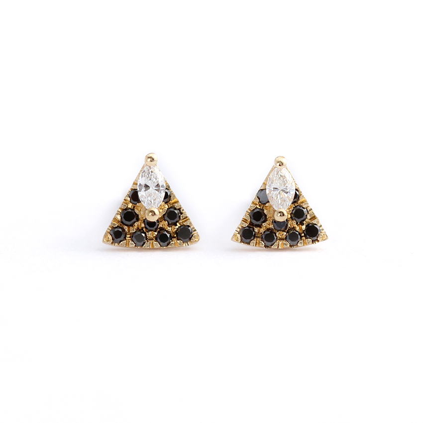 Tiny Diamond Studs - Art Deco Earrings – ARTEMER