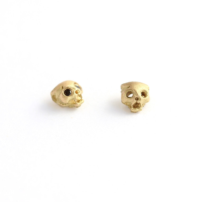 gold skull earrings