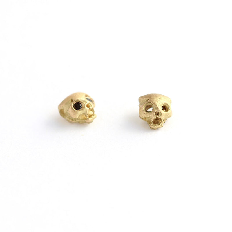 Gold Cat Skull Earrings – ARTEMER