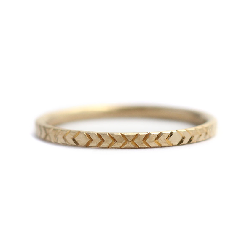 Geometrischer Ehering Muster Goldring Artemer