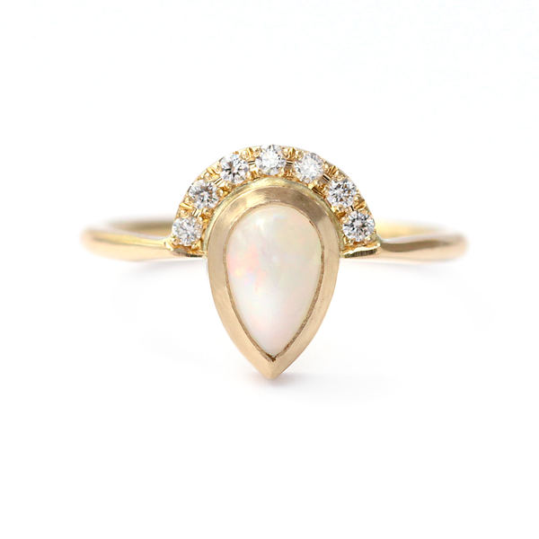  Opal  Engagement  Ring  White Opal  Ring  ARTEMER