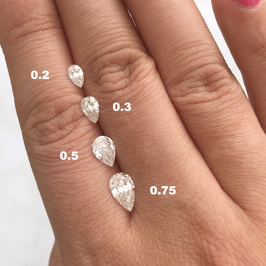 Pear Shape Diamond Size Chart