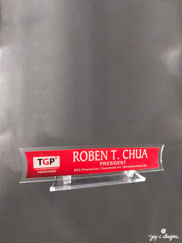 Acrylic Table Name Sign