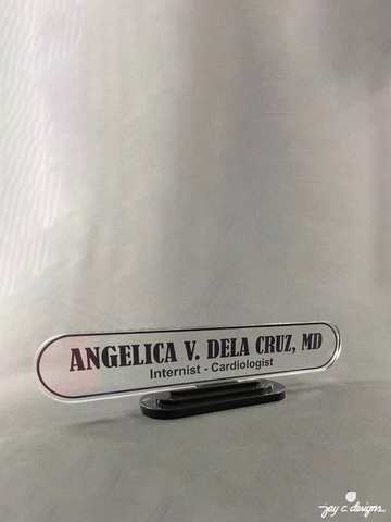 Acrylic Table Name Sign