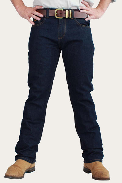 Muster Mens Slim Straight Fit Jeans - Mid Wash Blue– Ringers 