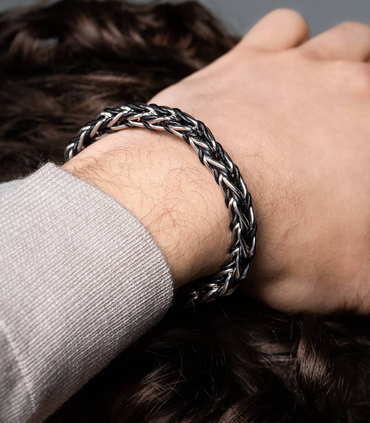 Collection Odin Bracelet Cuir Tresse