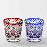 STAR ANISE ROE OLD PAIR, Edo Kiriko Glass