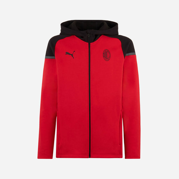 AC Milan Football Casuals Hooded Jacket, black