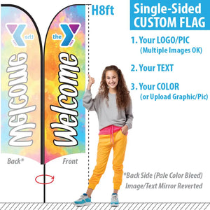 Custom Feather Flag - S Size (H8ft) - featherflags.us