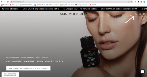 Acceder a la cuenta skin moleculex - ordenador