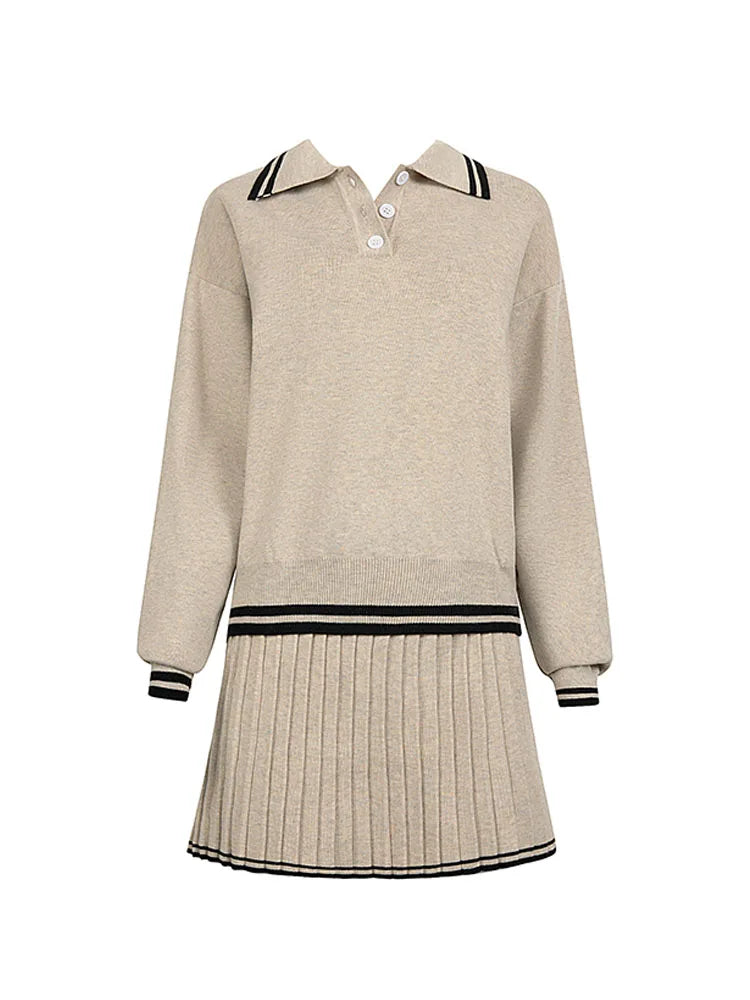 Preppy Polo and Pleated Skirt