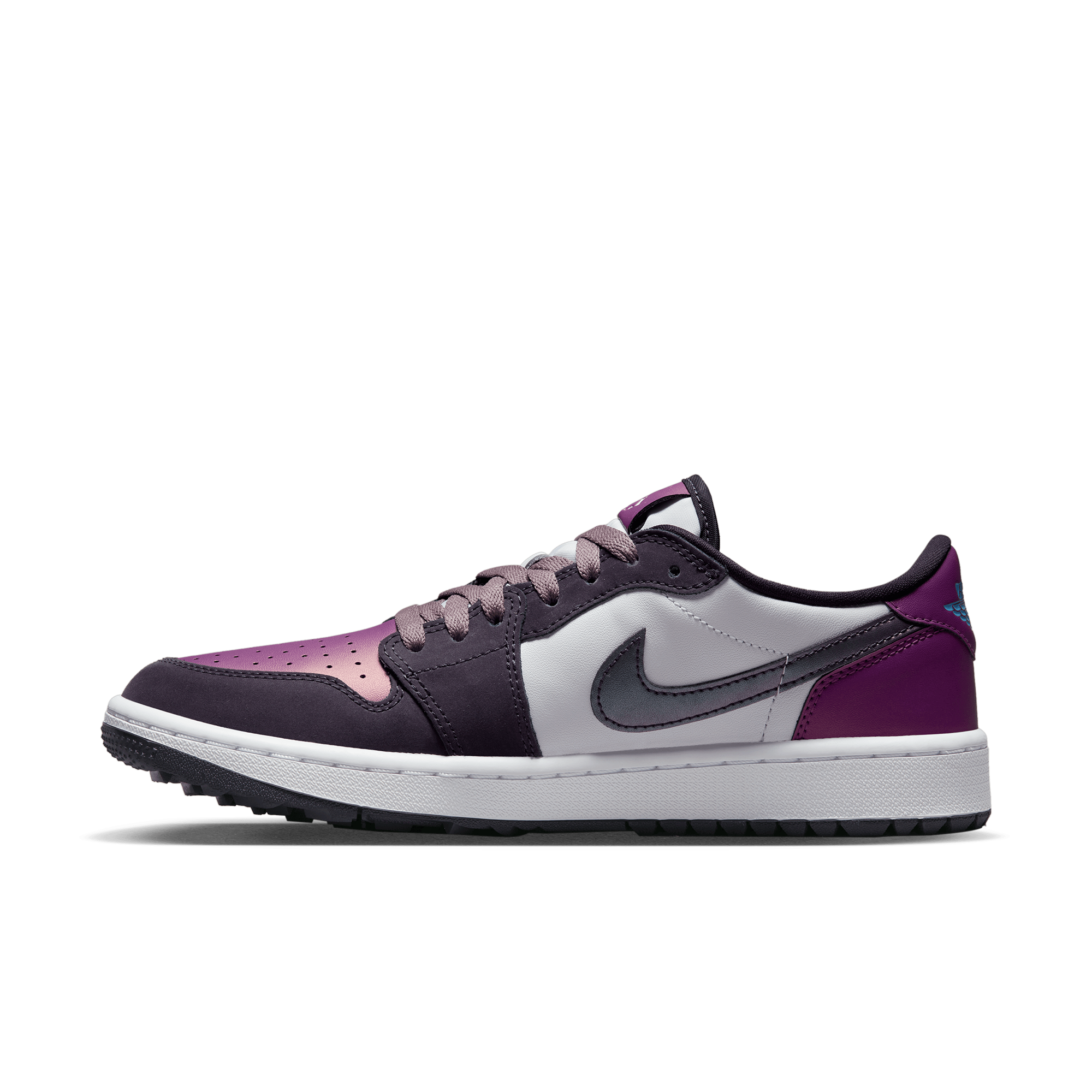 purple nikes jordans