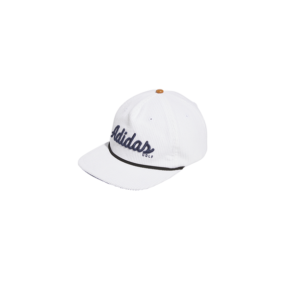 adidas Corduroy Leather Five Panel Rope Hat White