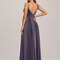 Color=Dark Purple | V-Neck Spaghetti Strap A-Line Evening Dress-Dark Purple 7