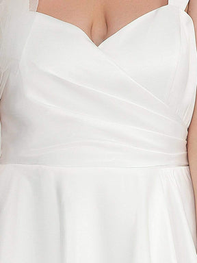 Color=White | Sleeveless Sweetheart Ruffled A-Line Wedding Dress-White 5
