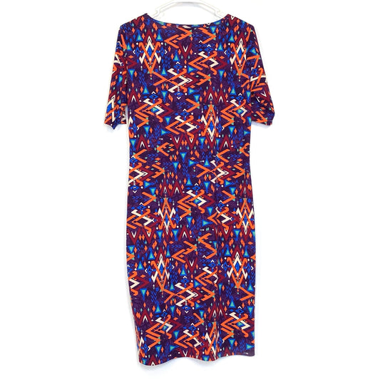 LuLaRoe Womens XL Orange/Brown/Beige Geometric Julia Shift Dress Scoop –  Parsimony Shoppes